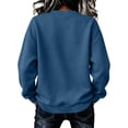 thumbnail image 5 of Binmer Women’s Rainbow Stripe Print Crew Neck Long Sleeve Sweatshirt, Loose Casual Pullover Top ,Sizes S-2XL, 5 of 6