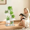 thumbnail image 2 of Metal & Wood Plant Stand Indoor & Outdoor Multi Levels lbs Capacity, 2 of 7
