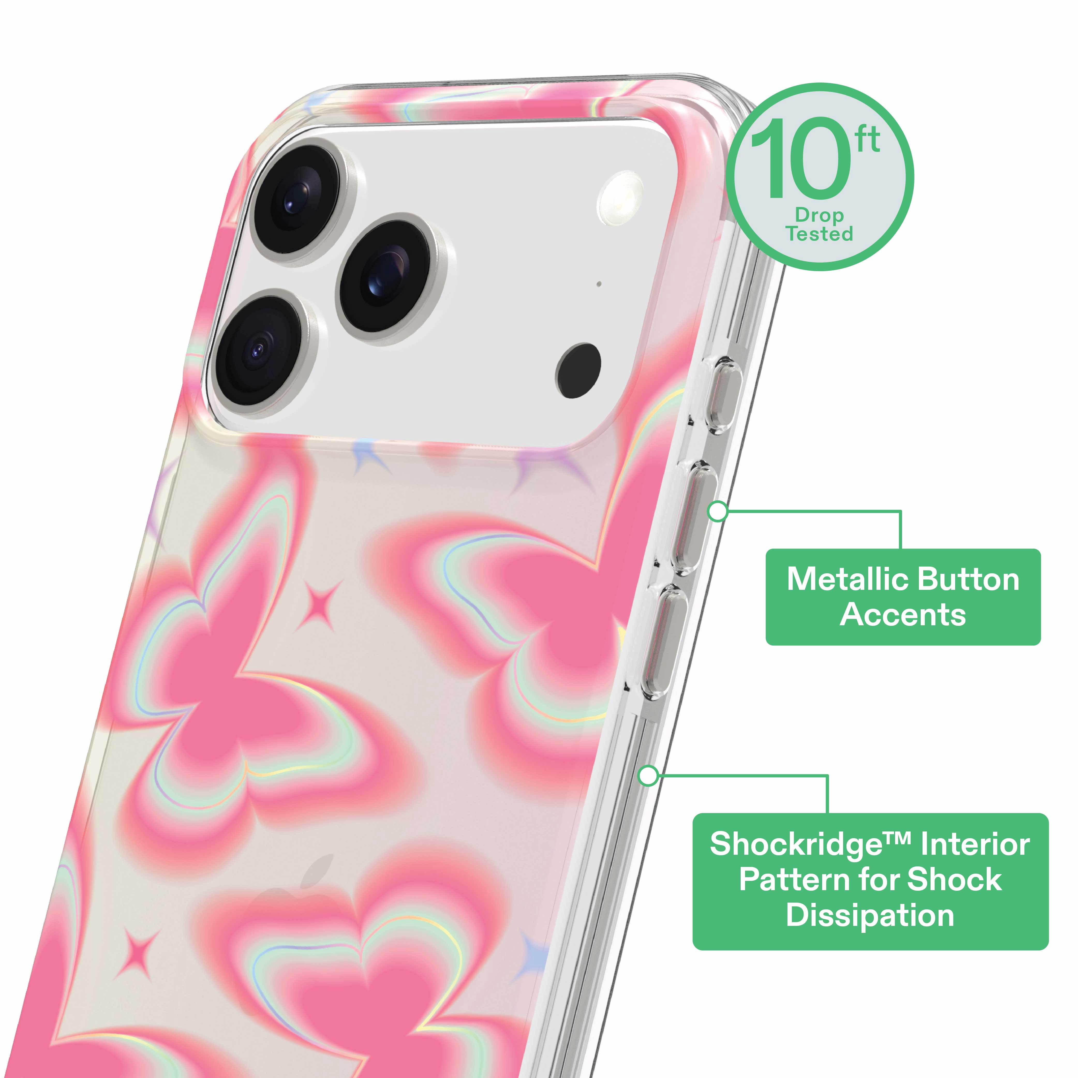 onn Retro Butterfly Phone Case for iPhone 17 Pro Max