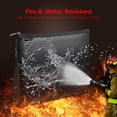 thumbnail image 3 of Fireproof Safe Money Bag Fire and Water Resistant Expandable Document Bag File Folder Storage Pouch Holder with Zipper Larger Capacity Space for A4 File Documents Cash Jewelry, 3 of 7