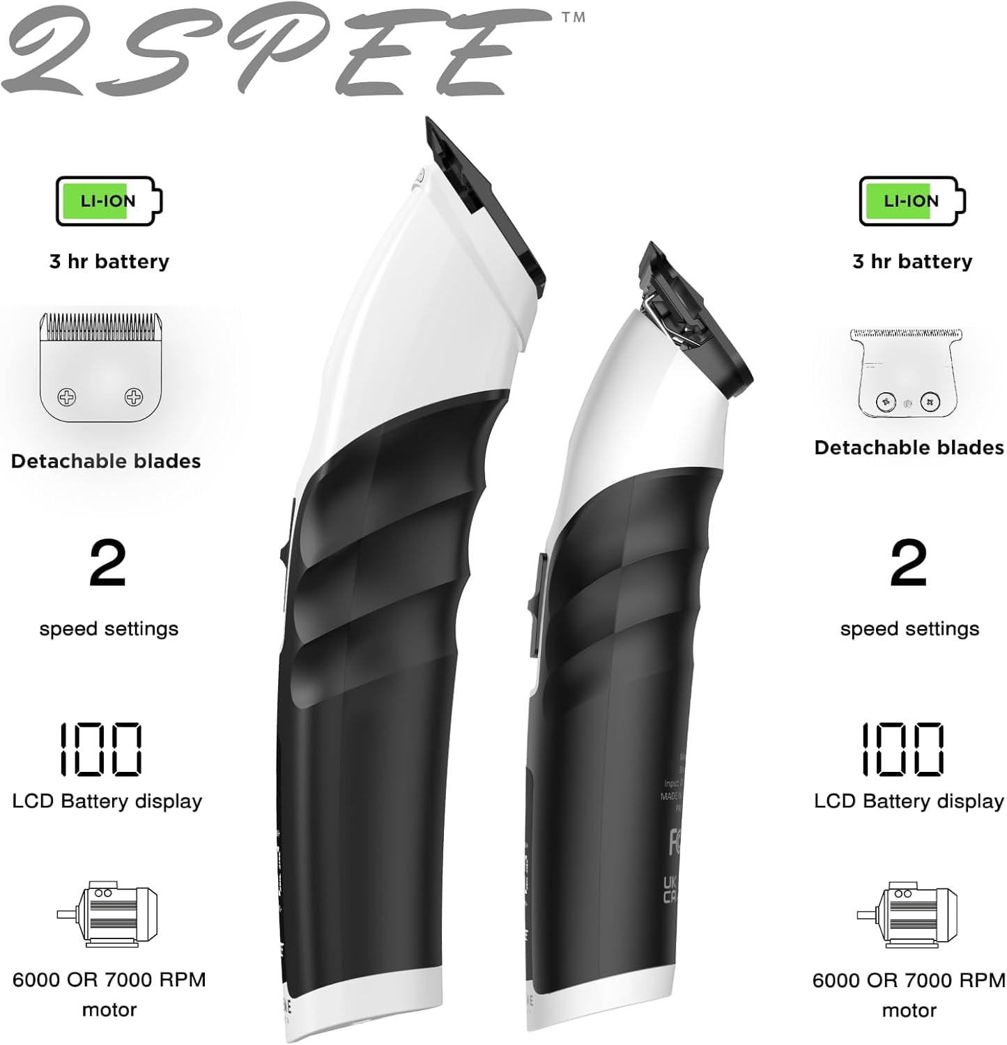 ◉2点セット‼️ TRIMMERS USA製　MOTOSCAPER Supreme Trimmer 2Spee Clipper – Dual-Speed Professional Hair