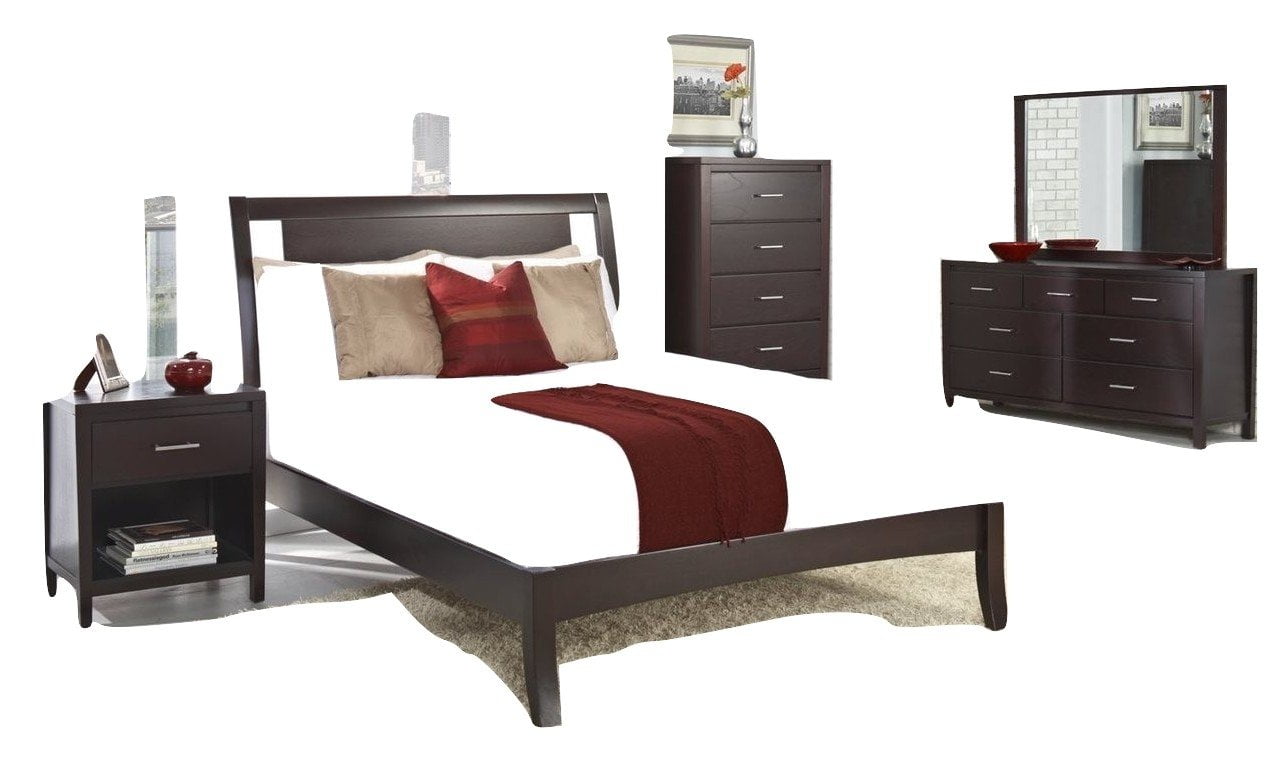 Napierd 5PC Full Bed, Nightstand, Dresser, Mirror & Chest Set in