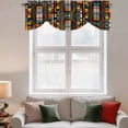 thumbnail image 2 of Colorful Boho Tie Up Valance Curtains for Windows, Kitchen Curtains Window Treatments, Farmhouse Abstract Geometric Ethnic Art Short Window Shades Valances for Bedroom Bathroom Cafe 42"x12", 2 of 8