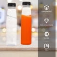 thumbnail image 3 of EeaseMX 10 envases vacíos de 330 ml, botellas PET transparentes de plástico para bebidas, zumos y zumos con tapas (tapas negras)., 3 of 8