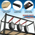 thumbnail image 4 of 55" W Storage Shelves, 2550LBS Garage Shelving Heavy Duty, 5-Tier Heavy Duty Shelving, Adjustable Metal Shelving Unit for Garage, Warehouse, Pantry, Kitchen, 55" W × 24" D × 72" H, Black, 4 of 17