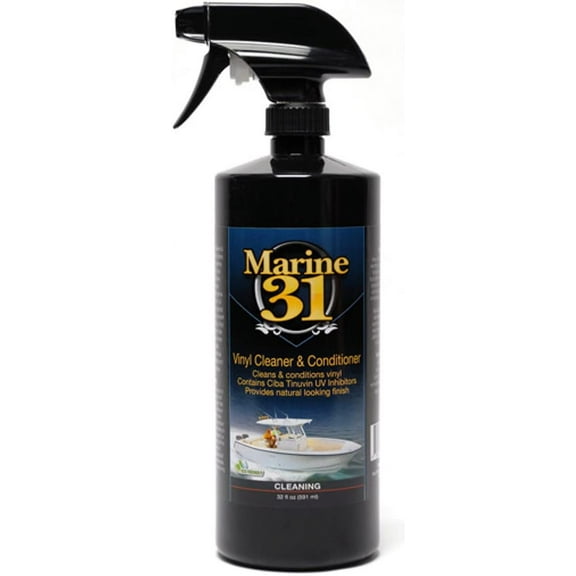 Marine 31 Vinyl Cleaner & Conditioner | Cleans, Protects & Prevents UV Damage | Safe for Boats, Car Interiors & Patio Furniture | No Sticky Residue, Long-Lasting Protection | M31-401 | 32 oz