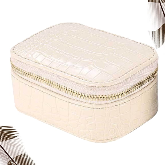 LOLIPPYY 1-Pack PU Jewelry Travel Case for Women, Compact Jewelry Box with Simple Design and Secure Storage