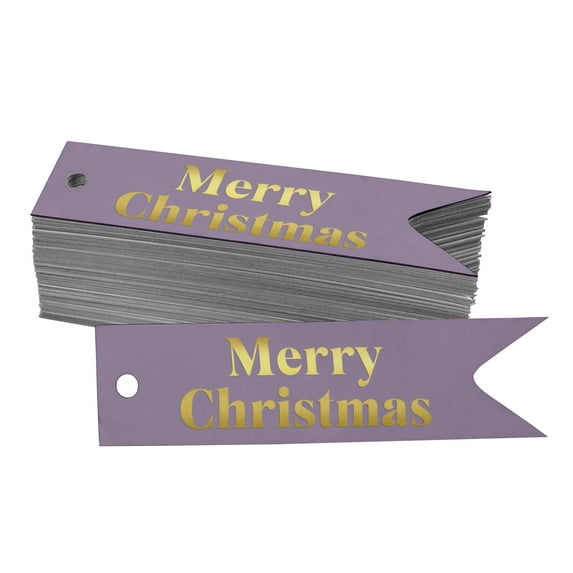 Inkdotpot Merry Christmas Bottle Tag Real Gold Foil Favor Hang Tags Pack Of 100
