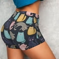 thumbnail image 6 of Seamless Workout Shorts Women - Cute Cat No.1081 Biker Gym Running Yoga Spandex Shorts for Women, 6 of 7