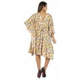 thumbnail image 4 of Moomaya Womens Short Kaftan Cover Up Night Dress Kaftan Gown Kimono Sleeve&nbsp;Beachwear, 4 of 7
