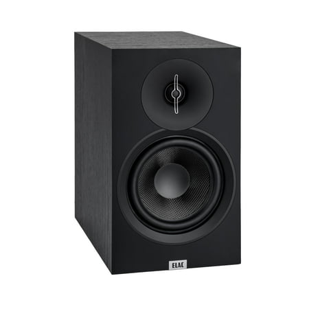 ELAC Debut 3.0 DB63-BK Bookshelf Speakers, Black Ash (Pair) -...