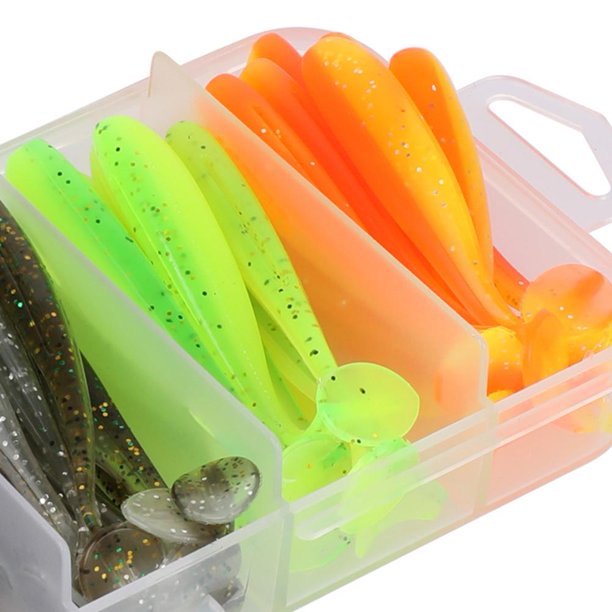 50x T Tail Soft Lure Cebo de pesca artificial Tackle para agua dulce 5cm 1g Ndcxsfigh Para Estrenar