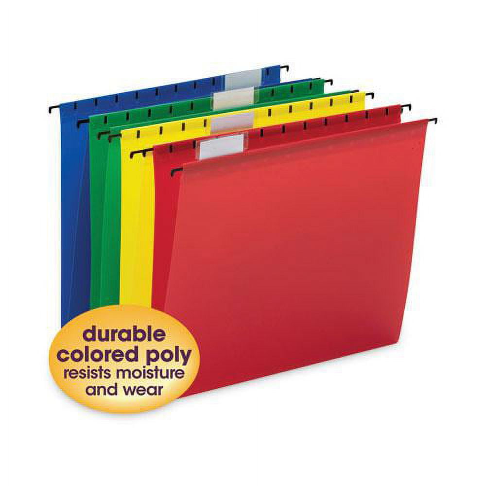 Essendant SMD64026 Poly Hanging Folders, Assorted Color - 12 per Pack