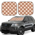 thumbnail image 6 of Kdxio Brown Palms Print 2-Piece Sun Shade Front Windshield - Foldable Car Front Window Sunshades for Most Sedans SUV Truck, 6 of 6