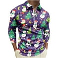thumbnail image 2 of Aimik Hanes Mens Ugly Christmas Shirt Quarter Zip Up Polo Shirts Turtleneck Long Sleeve Slim Fit Polo Pullover, 2 of 5