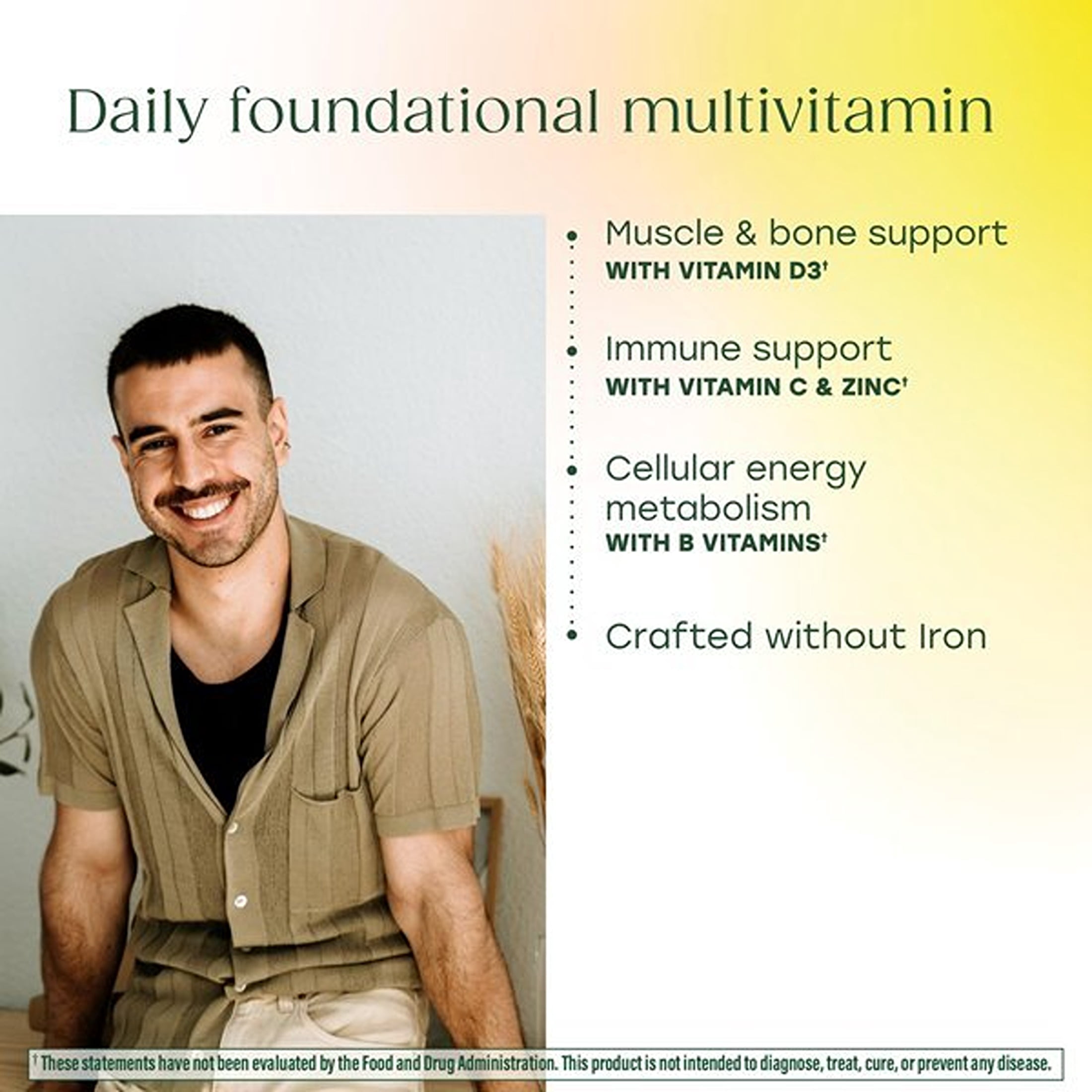 MegaFood One Daily Iron Free Multivitamin - Immune & Bone Support - Non-GMO - 90 Servings