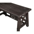 thumbnail image 5 of Wooden Desk with Sleek Drawer Storage and Crossed Side Bracing , Brown - Saltoro Sherpi, 5 of 5