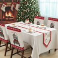 thumbnail image 4 of Christmas Truck Chair Covers Set of 8 Xmas Car Pine Tree Snow Retro Linen Red Plaid Chair Back Covers Stretch Removable Washable Slipcovers Protector for Dining Room Kitchen Party Decor, 4 of 5