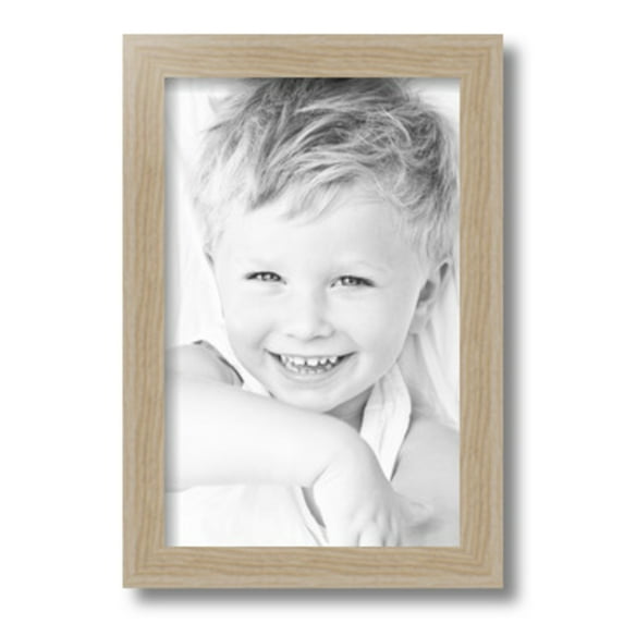 ArtToFrames 8" x 14" Natural Oak Picture Frame, 8.5x14 inch Brown MDF Poster Frame (WOM-4299), 1 Pack