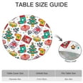 thumbnail image 5 of Festive Round Tablecloth for Christmas Day, 44 Inch Diameter with Elastic Edge to Stay Put During Gift Opening and Meals, 5 of 5