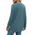 thumbnail image 5 of Fantaslook Womens Tops Textured Long Sleeve Shirts Casual Fall Tops Lightweight Pullover, 5 of 9