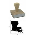 thumbnail image 4 of Louisiana Rubber Stamp, 2 X 2" Wood Stamp, 4 of 5