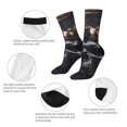 thumbnail image 4 of Lukts Royal Skull With Golden Crown Pattern Womens Crew Soft Moisture-wicking Socks,Moisture Control Crew Socks,Mid Calf Socks, 4 of 6