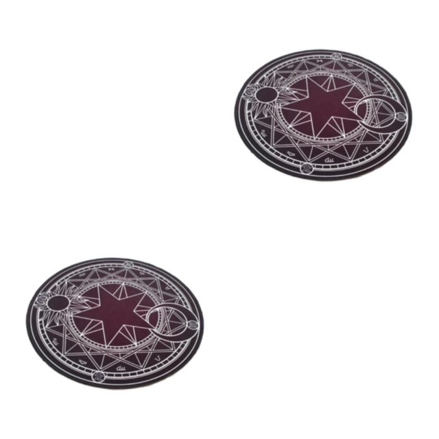 ZheElen Cartoon Rug - Classic Style Easy To Clean Non-toxic Anti-skid Particles Safe Round Carpet White Line Starts 60cm 2Set