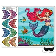 Beistle - Pin The Tail On The Mermaid Game - 19" x 17½" - Pack of 24