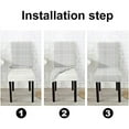 thumbnail image 3 of Chair Covers Set of 4 abstract Plaid elastic chair cover Kitchen Chair Protector Covers Washable Chair Cover for Living Room, Restaurant, Wedding, 3 of 4