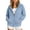 Blue-1, variant on Zip Up Hoodie for Girls Long Sleeve Cotton Sweatshirt Jackets Solid Color,Full Zip Hoodie Jacket,Girls Sweatshirt,Front Pockets,Casual,Loose,Girls 2-13 Years,Daiy Wear