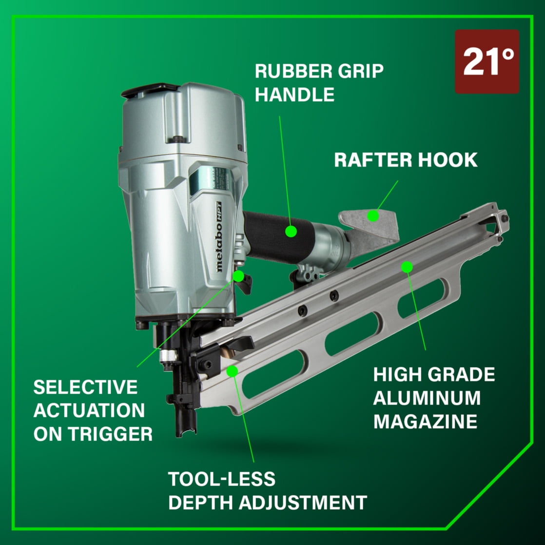 Metabo HPT Pneumatic Framing Nailer, 2-3/4-In, NR83A5(Y)