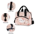 thumbnail image 5 of Lunch Bag Portable Crossbody Meal Bag Cooler Bag Insulated Lunch Bag Food Bag Handheld & Crossbody Design Smiling Cat, 5 of 6