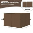 thumbnail image 6 of Aoodor 12' x 16' Gazebo Curtain Set Protecting Privacy Side Walls 4 Panels, Curtain Only - Brown, 6 of 11