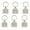 Section 6, variant on 6 Pcs Small Key Chain Bag Pendant Keychains House Shaped Key Chain Creative Key Rings with House Gift for Couple