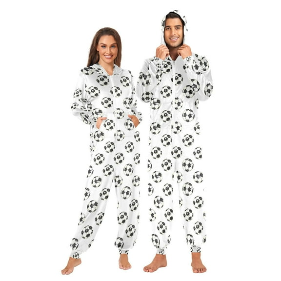 joogoo Footballs-z1 Unisex Adults Onesies Pajamas Jumpsuits L