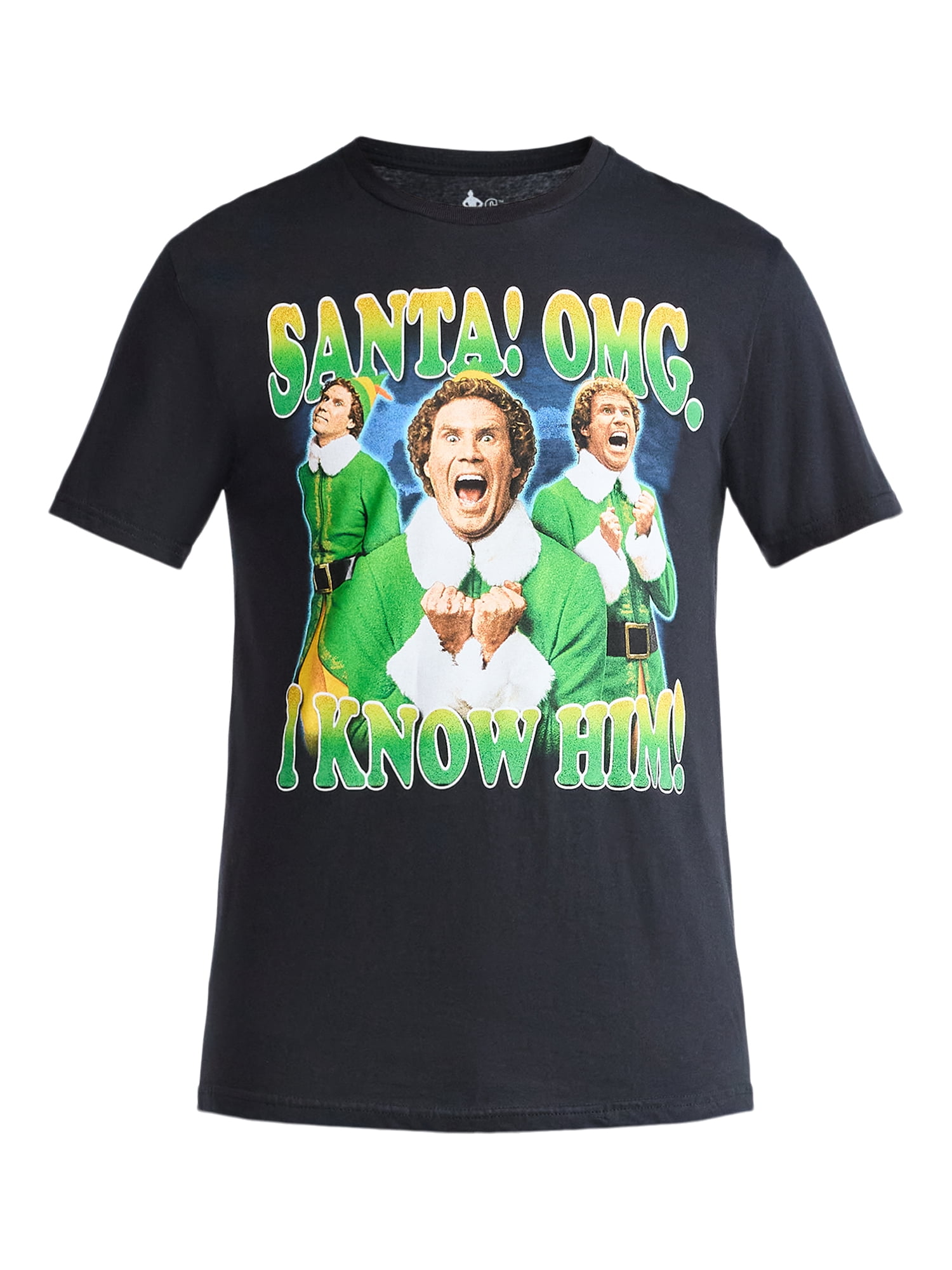 Elf I Know Him Men's and Big Men's Holiday Graphic Tee, Sizes S-3XL