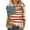 Beige, variant on Plus Size July 4th Tshirts Womens 3/4 Length Sleeve Crewneck Graphic Tees Funny Holiday Patriotic Outfits Dark Blue, L