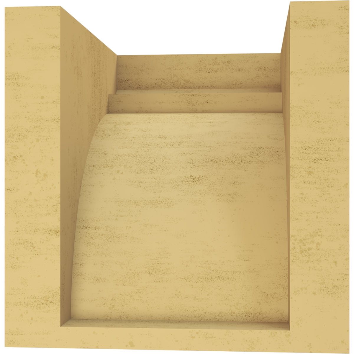 6"W x 6"D x 6"H Wide Yorktown Rough Cedar Woodgrain TimberThane Corbel, Primed Tan