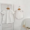 thumbnail image 4 of SUYIDA Girls Summer Flutter Sleeve Dress, Casual Party Outfit A Line Knee Length, Twirl Playful Daily Wear for Kids, 4 of 6