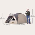 thumbnail image 3 of Outsunny 3 Man Camping Tent, Waterproof Family Tent with Bedroom, Porch, 3 of 10