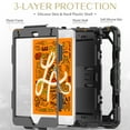 thumbnail image 5 of XYX For iPad Mini 5th/4th Generation Case 7.9 inch 2019/2015, 3in1 Heavy Duty Shockproof Tablet Case with Stand, Shoulder Strap, Black, 5 of 7