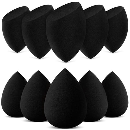 Makeup Sponge 10 Pcs Makeup Sponges Blender Set Beauty Cosmetic Foundation Blending Applicator Puff Flawless for Liquid Cream Powder