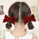thumbnail image 5 of Set de 3 pinzas para el cabello con lazo de terciopelo, estilo princesa, con diseño de dulces y estilo moderno., 5 of 6