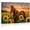 Frame-style, variant on Majestic Horse Sunflower Field Canvas Wall Art, Golden Sunset Landscape Picture Print for Living Room Bedroom Home Decor, Rustic Nature Artwork