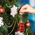 thumbnail image 3 of Qancekoo 100 PCS Christmas Tree Ornament Hanger Strings Snap Fastener Tag Cord Precut Ribbon Hook Xmas Ornament Hanging Loop for Christmas Tree Decorations Baubles Gift Tag (Silver), 3 of 6