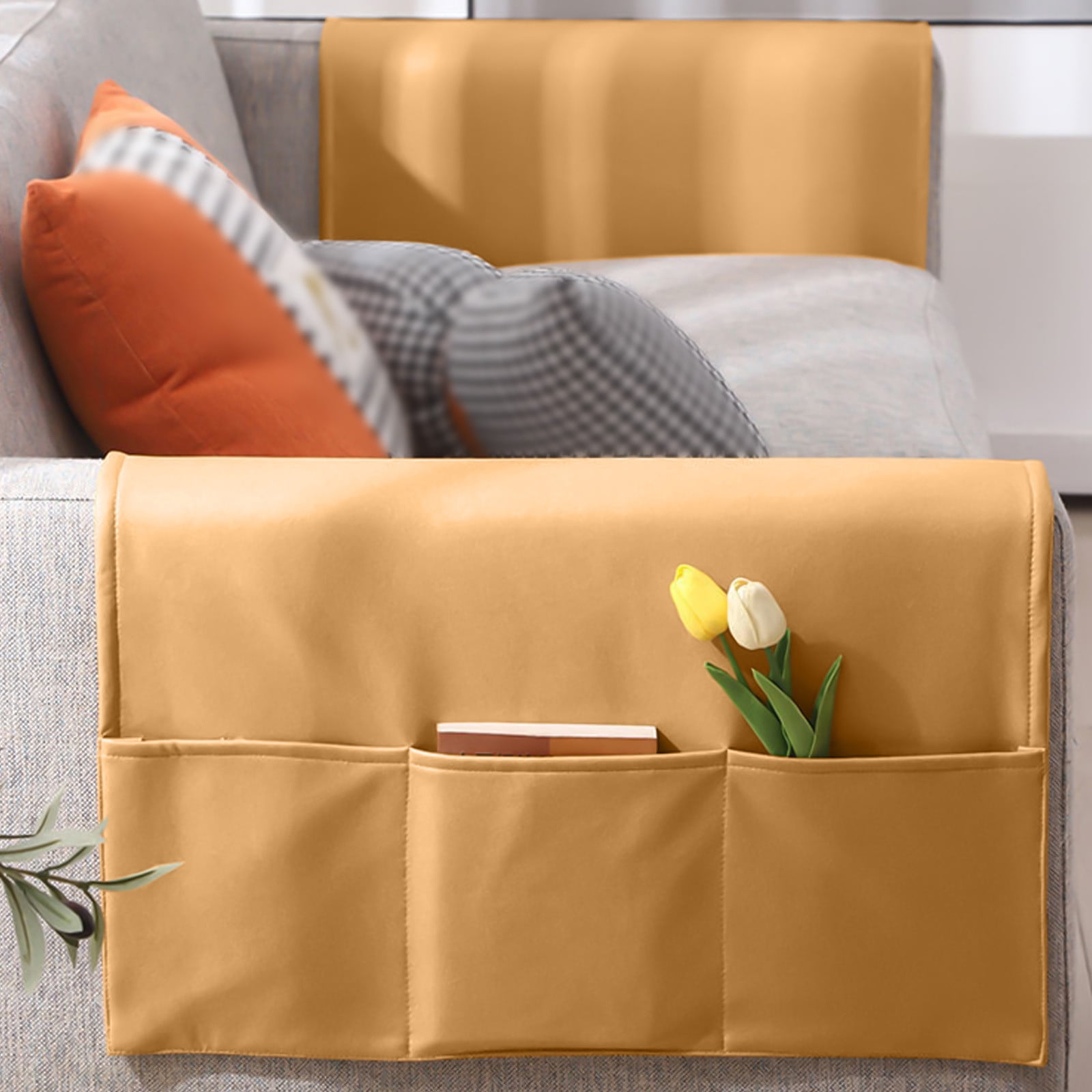 Housse D'accoudoir Lot De 2 Housses D'Accoudoir Canapé Minjiatex - Antidérapantes, Lavables - Taille 50x61 Cm - Beige