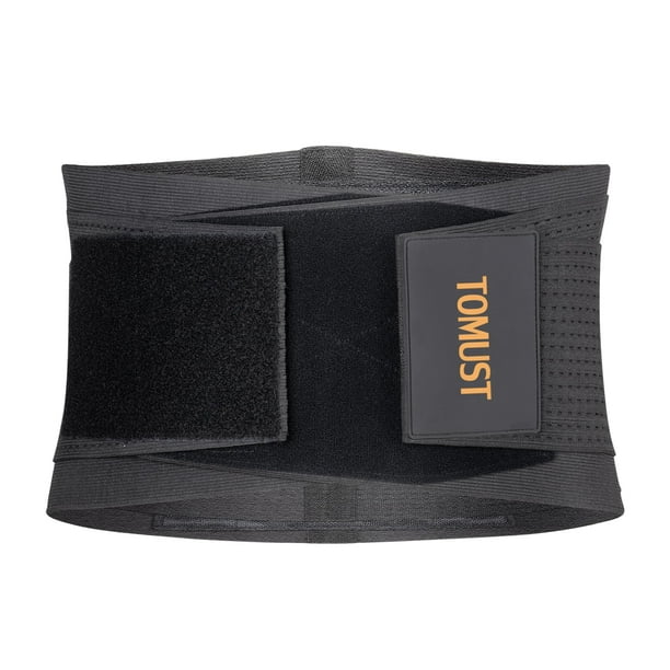 TOMUST - Faja lumbar transpirable para aliviar el dolor lumbar, la recuperación, la ciática, la escoliosis, la hernia discal y levantar objetos. Con correas ajustables dobles para hombre y mujer, XL