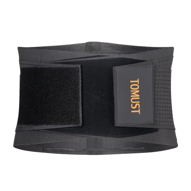 TOMUST - Faja lumbar transpirable para aliviar el dolor lumbar, la recuperación, la ciática, la escoliosis, la hernia discal y levantar objetos. Con correas ajustables dobles para hombre y mujer, XL