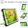 thumbnail image 3 of Kids Case for Samsung Galaxy Tab A 8.0 inch 2019 Tablet SM-T290/T295, Dteck 360 Degree Swivel Handle Grip Stand Heavy Duty Rugged Shockproof Case with Carrying Shoulder Strap, Navy/Green, 3 of 9